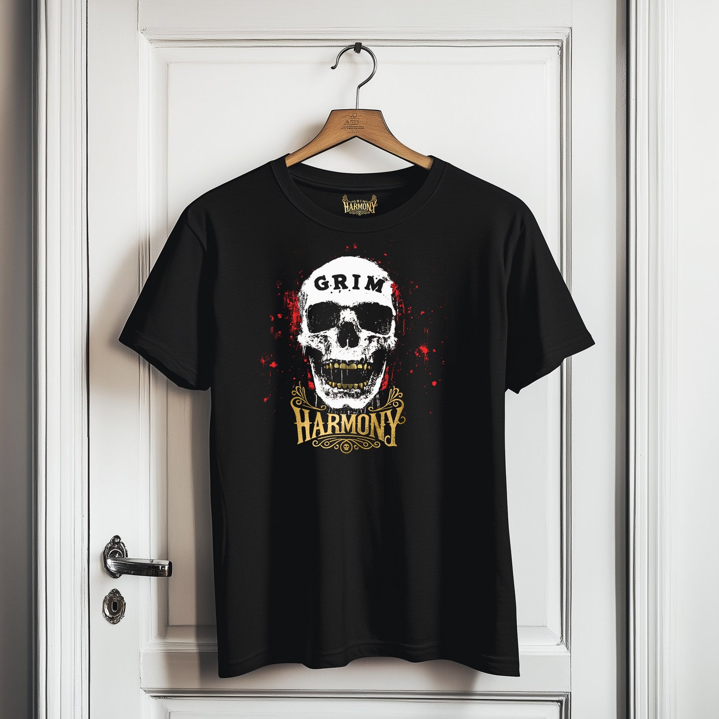 Blood-Crowned Skull T-Shirt by Grim Harmony | Gothic & Alternative Streetwear