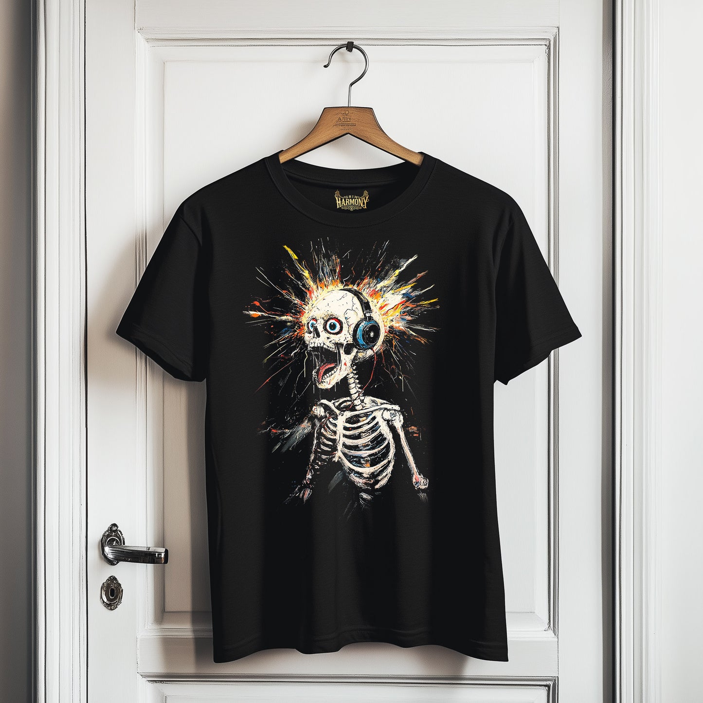 Explosive Rhythm Skeleton T-Shirt by Grim Harmony | Edgy & Alternative Streetwear