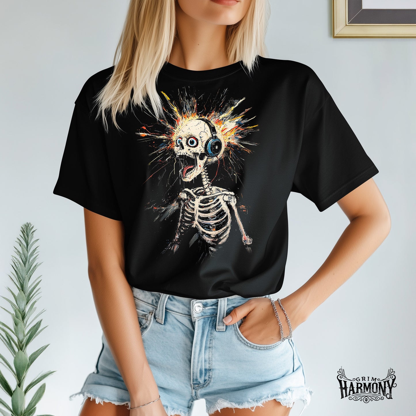 Explosive Rhythm Skeleton T-Shirt by Grim Harmony | Edgy & Alternative Streetwear