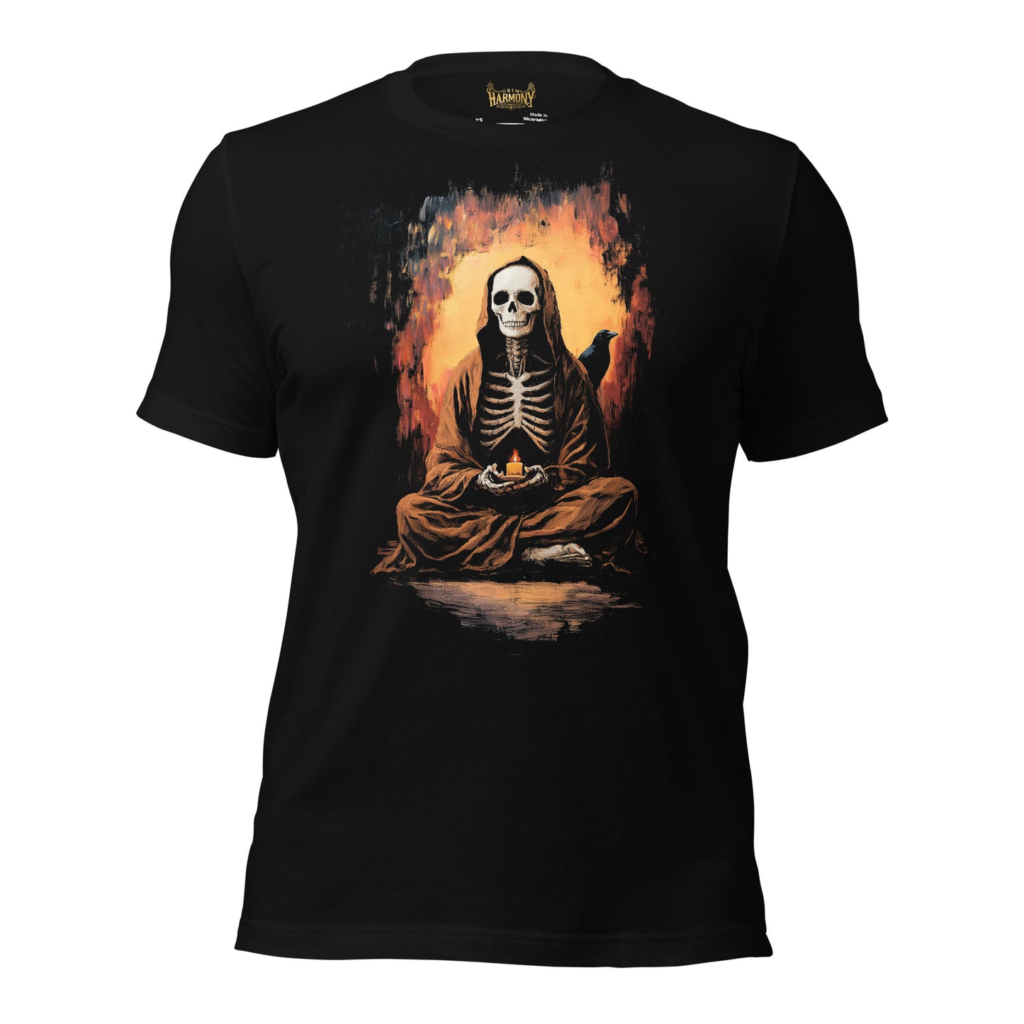 Grim Harmony “Candlelit Reaper” T-shirt – Gothic Art with Haunting Elegance