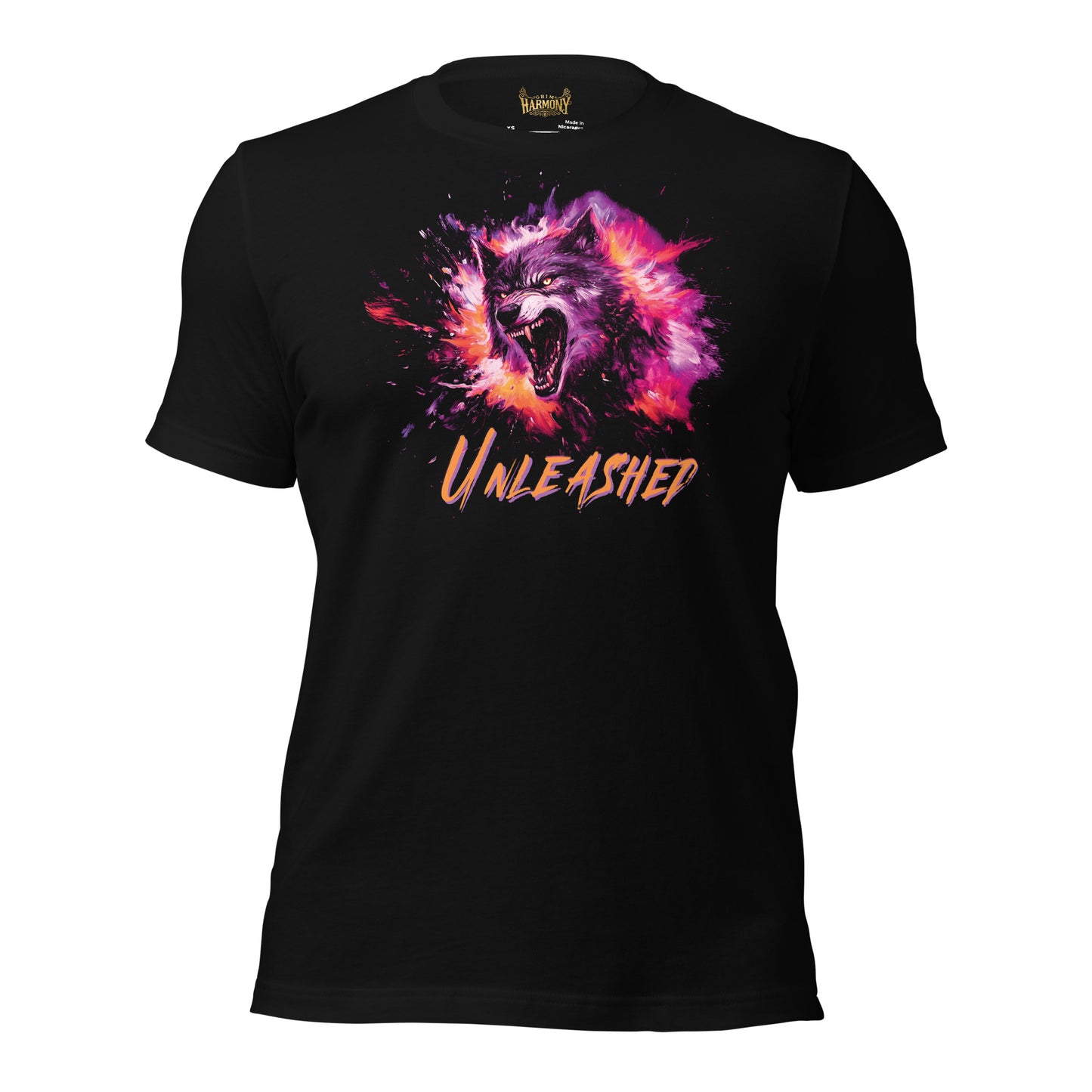 Unleashed Wolf T-Shirt by Grim Harmony | Fierce & Vibrant Streetwear