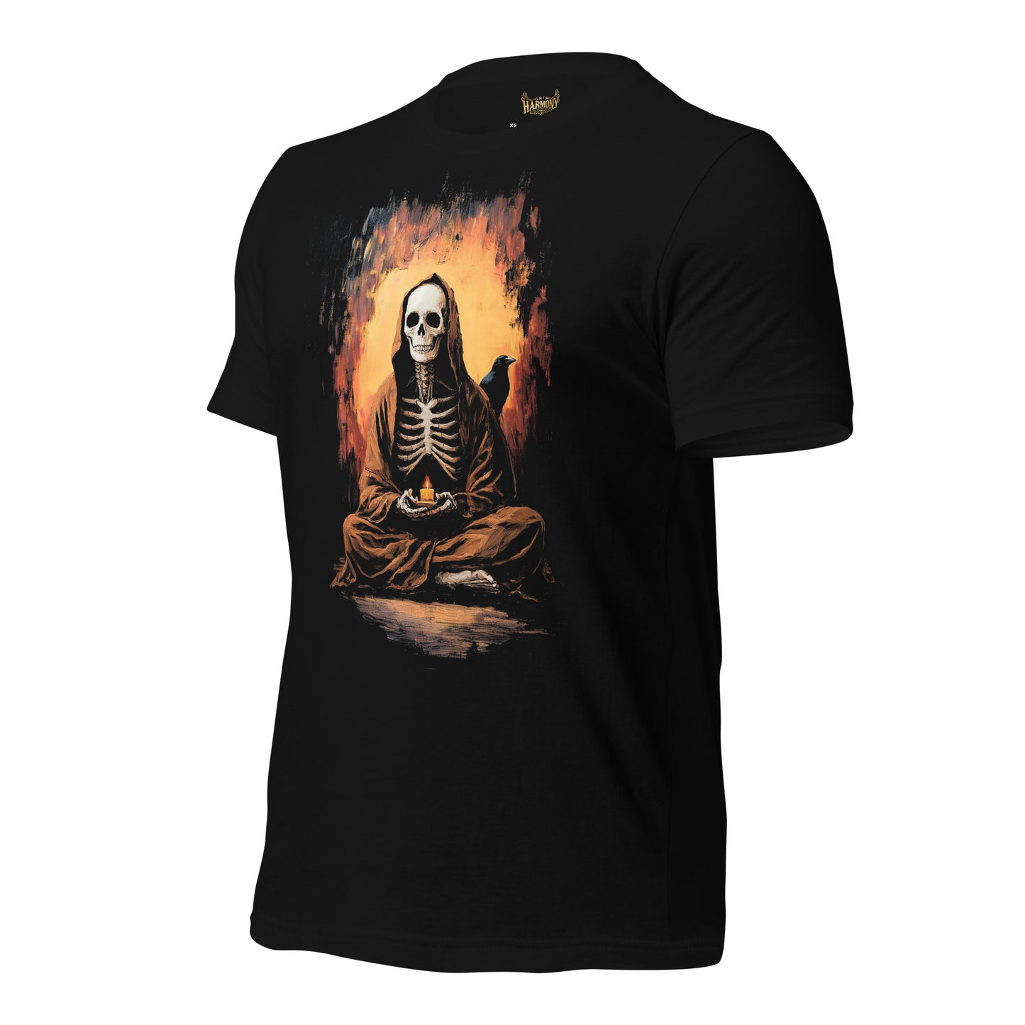 Grim Harmony “Candlelit Reaper” T-shirt – Gothic Art with Haunting Elegance