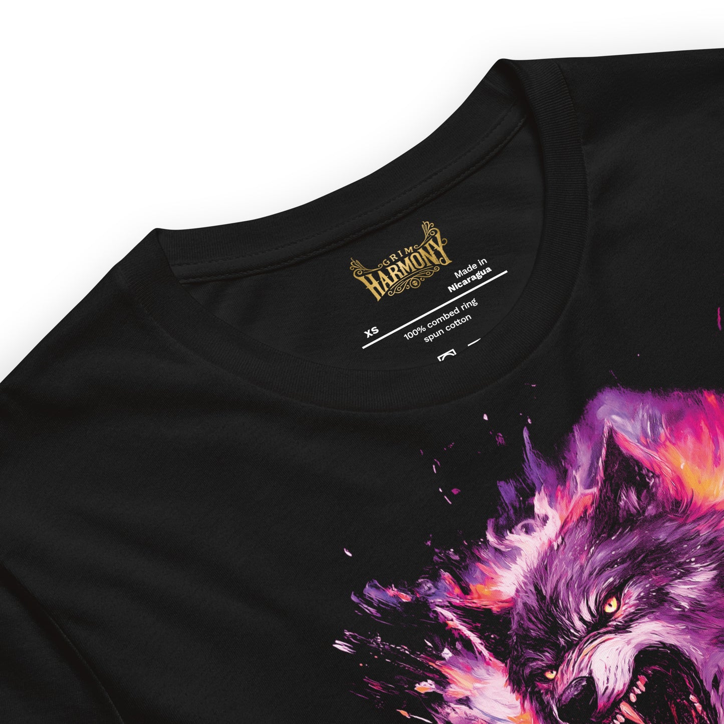 Unleashed Wolf T-Shirt by Grim Harmony | Fierce & Vibrant Streetwear