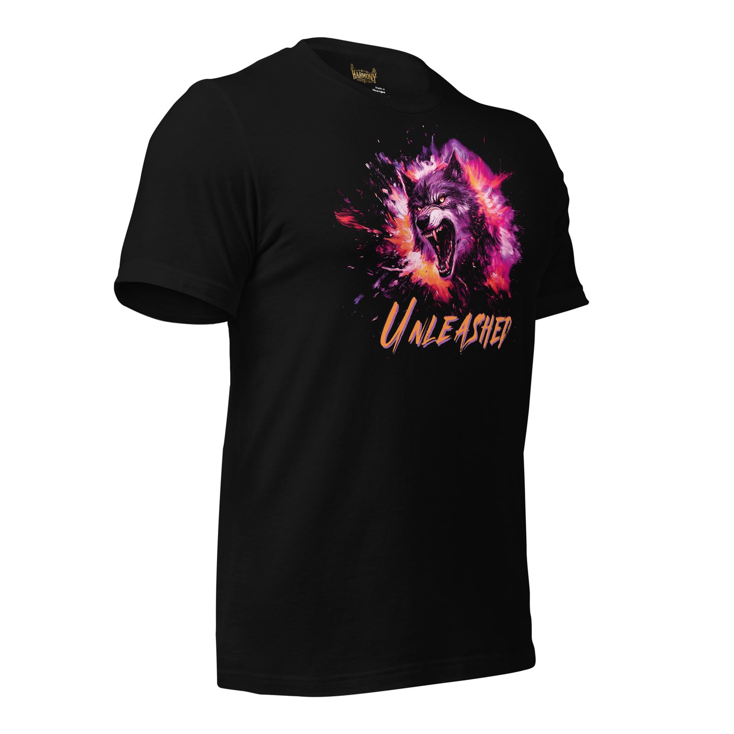 Unleashed Wolf T-Shirt by Grim Harmony | Fierce & Vibrant Streetwear