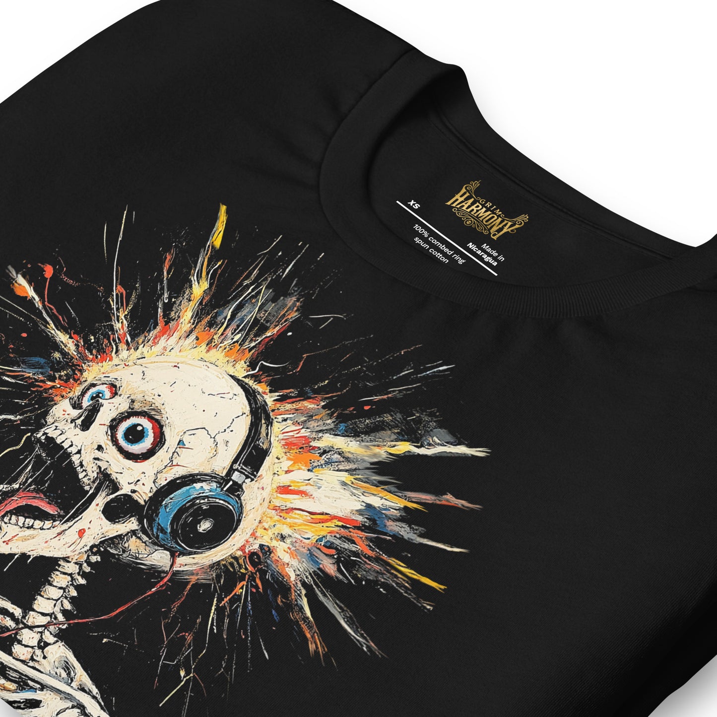 Explosive Rhythm Skeleton T-Shirt by Grim Harmony | Edgy & Alternative Streetwear